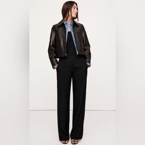 BANANA REPUBLIC MID-RISE WIDE-LEG DRAPEY TWILL PANT